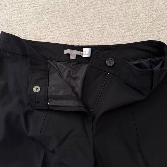 Ann Taylor Pants Size 12 Black Wool Blend Classic Career Essentials Straight Leg - Picture 9 of 14